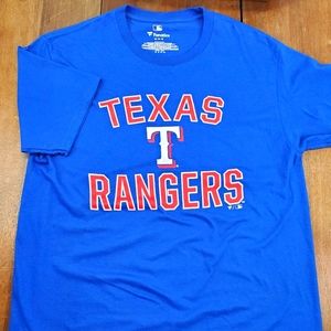 Texas Rangers Fanatics Men's Short Sleeve T Shirt Medium Blue MLB Baseball